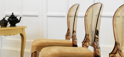 Комплект прозрачных стульев PEDRALI Queen Set 2 поликарбонат янтарный Фото 4