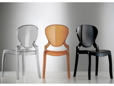 Комплект прозрачных стульев PEDRALI Queen Set 2 поликарбонат янтарный Фото 3