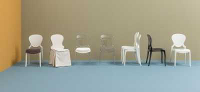 Комплект прозрачных стульев PEDRALI Queen Set 2 поликарбонат серый Фото 6