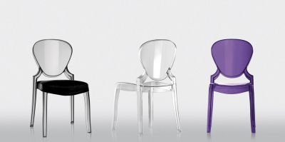 Комплект прозрачных стульев PEDRALI Queen Set 2 поликарбонат серый Фото 4