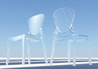 Комплект прозрачных стульев PEDRALI Queen Set 2 поликарбонат прозрачный Фото 3