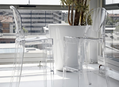 Комплект барных прозрачных стульев Scab Design Igloo Set 2 поликарбонат прозрачный Фото 4