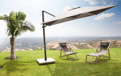 Зонт профессиональный Skyline Design Antigua алюминий, sunbrella серебристый, серый Фото 6