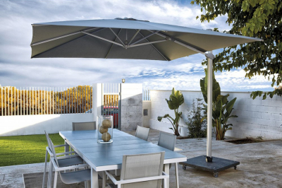 Зонт профессиональный Skyline Design Antigua алюминий, sunbrella серебристый, серый Фото 7