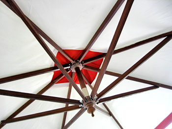Зонт квадратный садовый Antar Garden дерево, полиэстер кремовый Фото 5