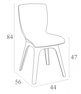Стул пластиковый Siesta Contract Mio-PP стеклопластик, полипропилен коричневый, белый Фото 2