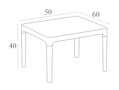 Столик пластиковый журнальный Siesta Contract Sky Side Table пластик желтый Фото 2