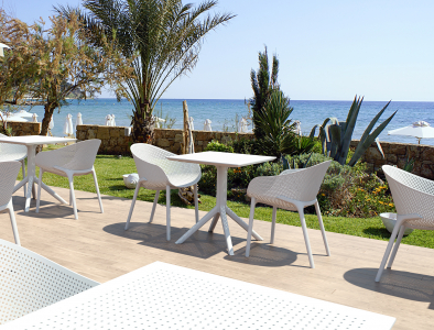 Стол пластиковый Siesta Contract Sky Table 70 сталь, пластик белый Фото 12