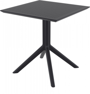 Стол пластиковый Siesta Contract Sky Table 70 сталь, пластик черный Фото 1