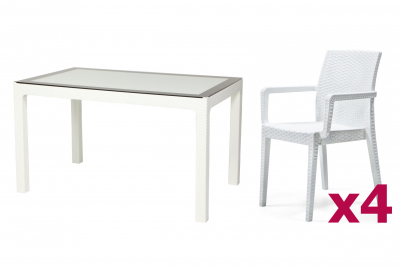 Комплект пластиковой мебели DELTA Arizona Siena полипропилен белый Фото 1