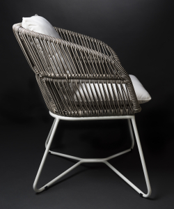 Подушка на спинку для кресла RosaDesign Virgo  ткань белы, шоколадный Фото 2