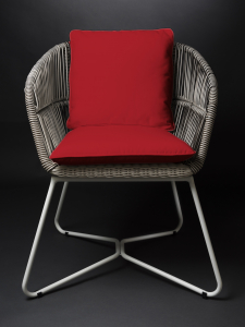 Подушка на спинку для кресла RosaDesign Virgo  ткань белы, шоколадный Фото 3