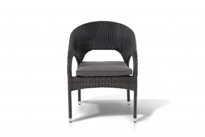 Кресло плетеное 4SIS Корретто алюминий, искусственный ротанг, ткань коричневый Фото 3