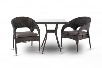 Комплект плетеной мебели 4SIS Корретто алюминий, искусственный ротанг коричневый Фото 2