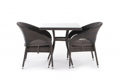 Комплект плетеной мебели 4SIS Корретто алюминий, искусственный ротанг коричневый Фото 3