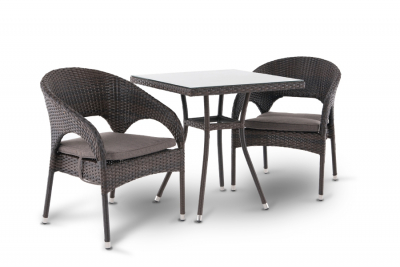 Комплект плетеной мебели 4SIS Корретто алюминий, искусственный ротанг коричневый Фото 1