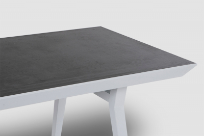 Стол металлический обеденный 4SIS Монтелло алюминий, полимер белый Фото 4