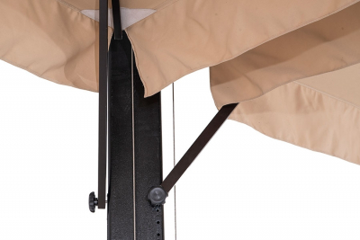 Зонт профессиональный двухкупольный 4SIS Рим алюминий, ткань бежевый Фото 6