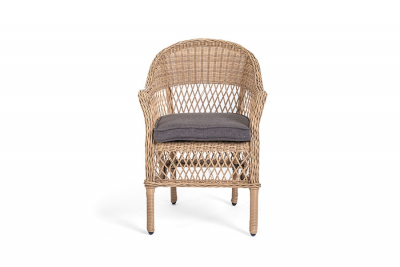 Кресло плетеное с подушкой 4SIS Сицилия алюминий, искусственный ротанг, ткань соломенный Фото 2