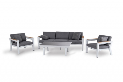 Комплект мягкой мебели 4SIS Фореста алюминий, полимер, ткань белый Фото 3