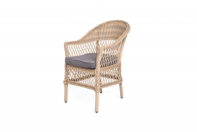 Комплект плетеной мебели 4SIS Амароне алюминий, искусственный ротанг, ткань соломенный Фото 4