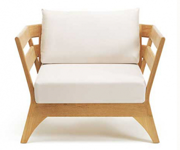 Кресло деревянное с подушками Ethimo Village акрил, тик Фото 1
