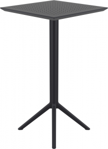 Стол пластиковый барный складной Siesta Contract Sky Folding Bar Table 60 сталь, пластик черный Фото 7
