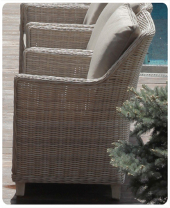 Кресло плетеное с подушкой Besta Fiesta Тоскана алюминий, искусственный ротанг, ткань бежевый Фото 11