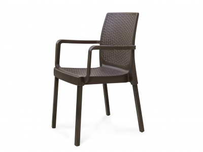 Кресло пластиковое DELTA Napoli полипропилен коричневый Фото 1