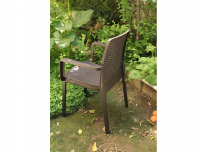 Кресло пластиковое DELTA Napoli полипропилен коричневый Фото 9