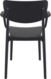 Кресло пластиковое Siesta Contract Lisa стеклопластик черный Фото 8