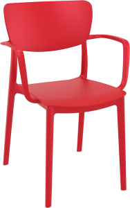 Кресло пластиковое Siesta Contract Lisa стеклопластик красный Фото 1