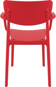 Кресло пластиковое Siesta Contract Lisa стеклопластик красный Фото 7