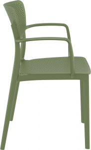 Кресло пластиковое Siesta Contract Loft стеклопластик оливковый Фото 6