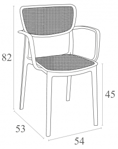 Кресло пластиковое Siesta Contract Loft стеклопластик оливковый Фото 2