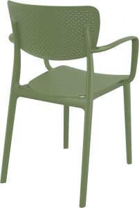 Кресло пластиковое Siesta Contract Loft стеклопластик оливковый Фото 8