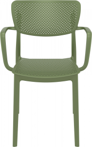 Кресло пластиковое Siesta Contract Loft стеклопластик оливковый Фото 5