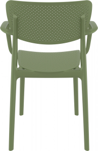 Кресло пластиковое Siesta Contract Loft стеклопластик оливковый Фото 7