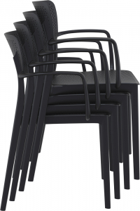 Кресло пластиковое Siesta Contract Loft стеклопластик черный Фото 8