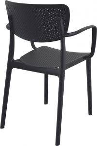 Кресло пластиковое Siesta Contract Loft стеклопластик черный Фото 7