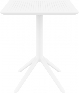 Стол пластиковый складной Siesta Contract Sky Folding Table 60 сталь, пластик белый Фото 2
