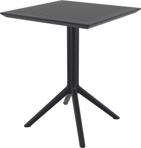 Стол пластиковый складной Siesta Contract Sky Folding Table 60 сталь, пластик черный Фото 2