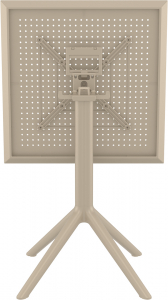 Стол пластиковый складной Siesta Contract Sky Folding Table 60 сталь, пластик бежевый Фото 9