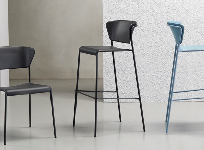Стул барный пластиковый Scab Design Lisa Technopolymer сталь, технополимер антрацит Фото 6