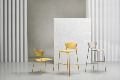 Стул барный пластиковый Scab Design Lisa Technopolymer сталь, технополимер горчичный Фото 8
