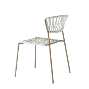 Стул плетеный Scab Design Lisa Club сталь, роуп тортора, белый Фото 4