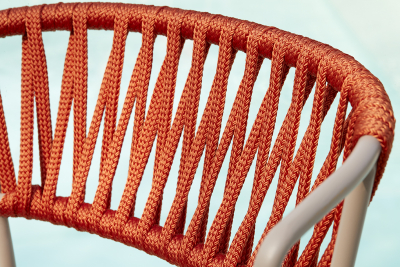 Стул плетеный Scab Design Lisa Filo сталь, роуп тортора, оранжевый Фото 7