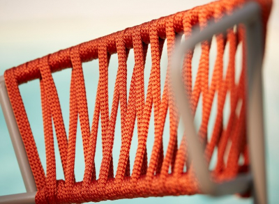 Кресло плетеное Scab Design Lisa Filo сталь, роуп тортора, оранжевый Фото 8
