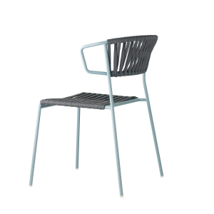 Кресло плетеное Scab Design Lisa Filo сталь, роуп голубой, антрацит Фото 4