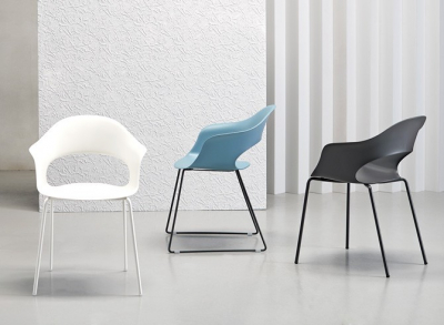 Кресло пластиковое Scab Design Lady B сталь, технополимер антрацит Фото 7